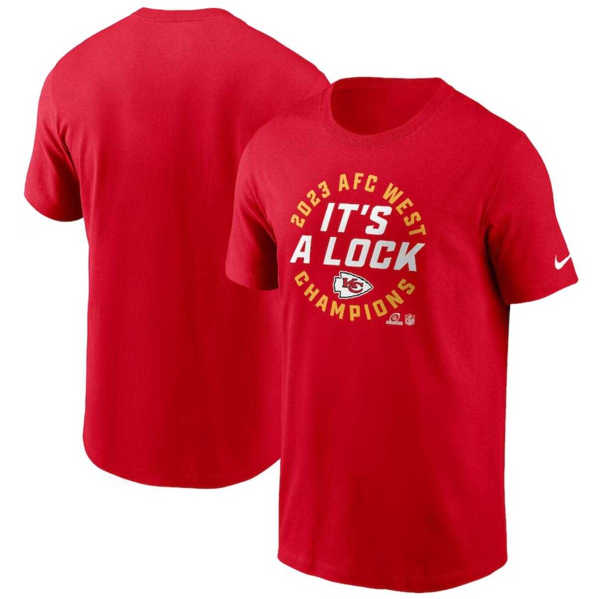 Men's Kansas City Chiefs Red 2023 AFC West Division Champions Locker Room Trophy Collection T-Shirt,We sell and wholesale Men's Kansas City Chiefs Red 2023 AFC West Division Champions Locker Room Trophy Collection T-Shirt on line form chian!